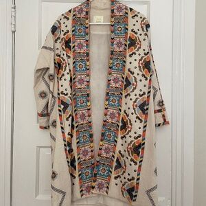 Anthropologie Maeve Coloma Embroidered Kimono Jack